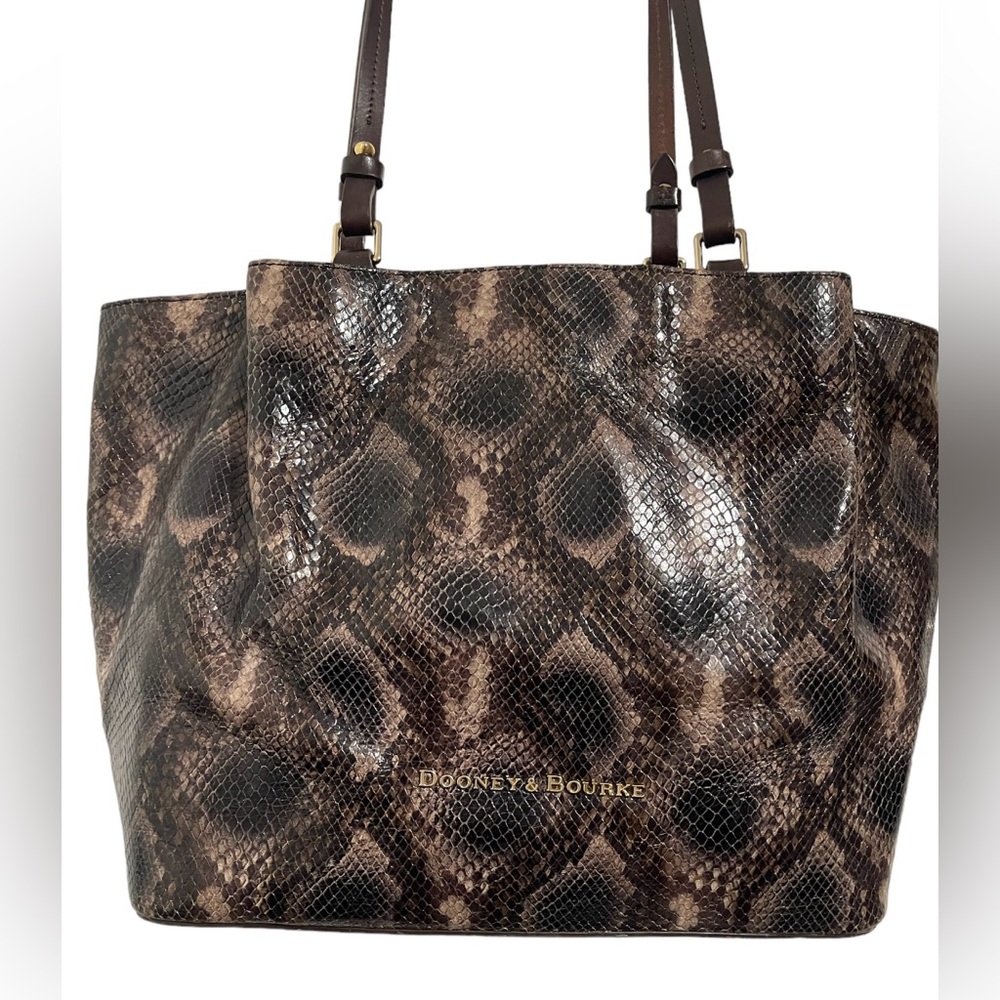 Dooney & Bourke City Python Print Bag - image 1